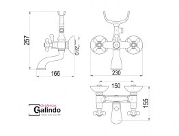 MEDIDAS BATERIA BAÑO-DUCHA 1929 GALINDO